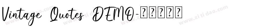 Vintage Quotes DEMO字体转换
